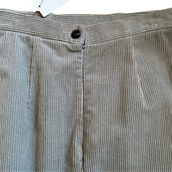 2/$40 NWT Oak + Fort corduroy light gray midi pencil skirt M - Picture 3 of 14